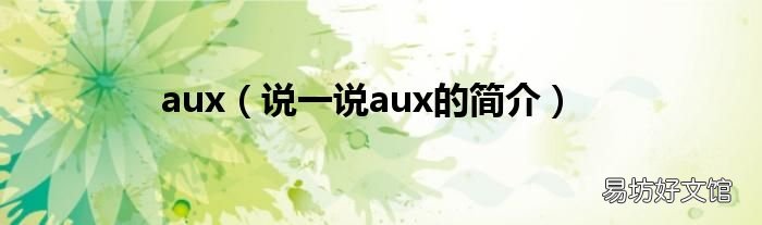 说一说aux的简介 aux