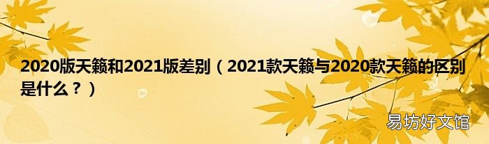 2021款天籁与2020款天籁的区别是什么？ 2020版天籁和2021版差别