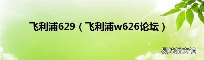 飞利浦w626论坛 飞利浦629