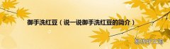说一说御手洗红豆的简介 御手洗红豆