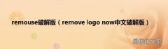 remove logo now中文破解版 remouse破解版