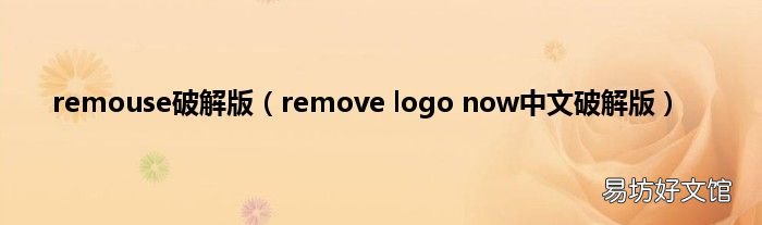 remove logo now中文破解版 remouse破解版