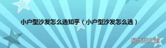 小户型沙发怎么选 小户型沙发怎么选知乎