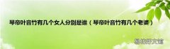 琴帝叶音竹有几个老婆 琴帝叶音竹有几个女人分别是谁