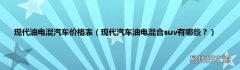 现代汽车油电混合suv有哪些？ 现代油电混汽车价格表