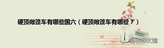 硬顶敞篷车有哪些？ 硬顶敞篷车有哪些国六