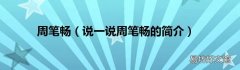 说一说周笔畅的简介 周笔畅