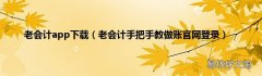 老会计手把手教做账官网登录 老会计app下载