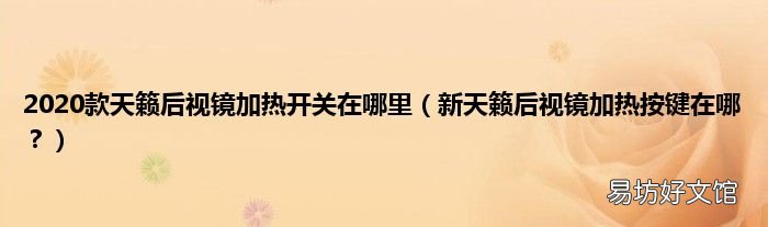 新天籁后视镜加热按键在哪? 2020款天籁后视镜加热开关在哪里