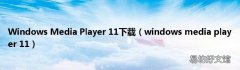 windows media player 11 Windows Media Player 11下载