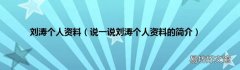 说一说刘涛个人资料的简介 刘涛个人资料