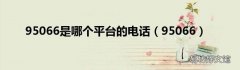 95066 95066是哪个平台的电话