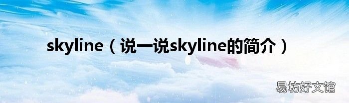 说一说skyline的简介 skyline