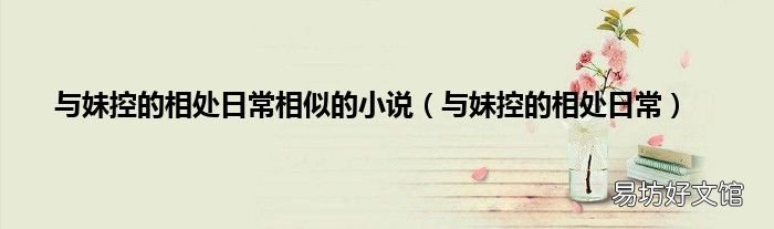 与妹控的相处日常 与妹控的相处日常相似的小说