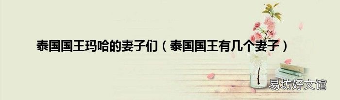 泰国国王有几个妻子 泰国国王玛哈的妻子们