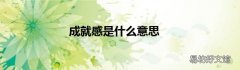 成就感是什么意思