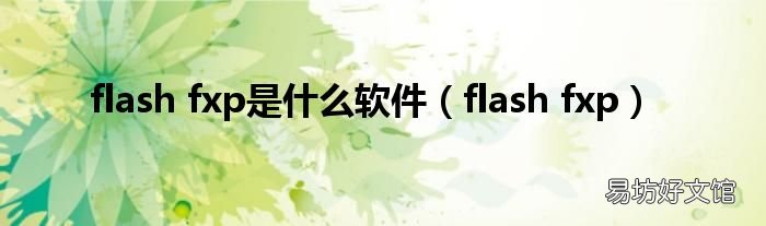 flash fxp flash fxp是什么软件