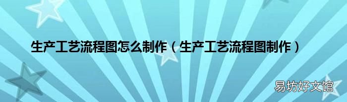 生产工艺流程图制作 生产工艺流程图怎么制作