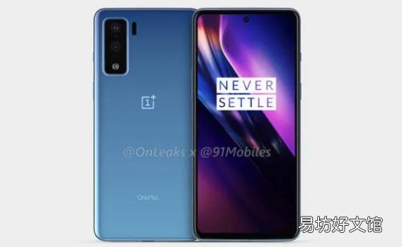 OnePlus 8 Lite渲染显示带有穿孔显示 矩形摄像头模块的中档手机