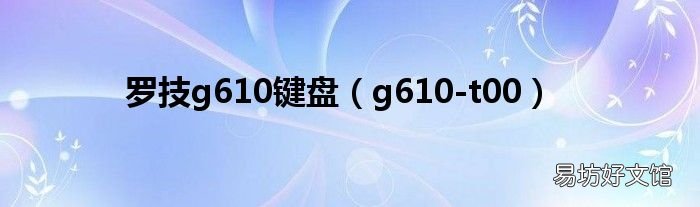 g610-t00 罗技g610键盘