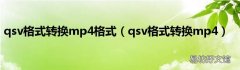 qsv格式转换mp4 qsv格式转换mp4格式