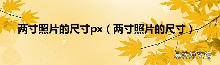 两寸照片的尺寸 两寸照片的尺寸px