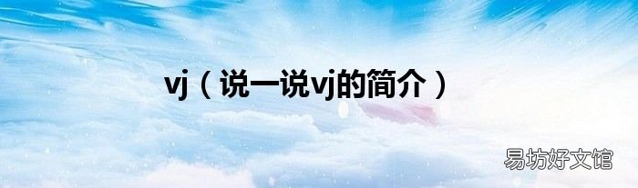 说一说vj的简介 vj