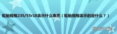 轮胎规格表示的是什么？ 轮胎规格235/55r18表示什么意思