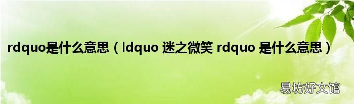 ldquo 迷之微笑 rdquo 是什么意思 rdquo是什么意思