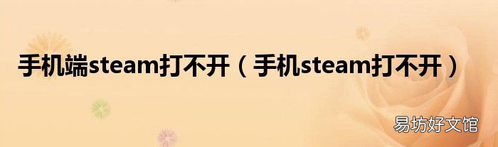手机steam打不开 手机端steam打不开