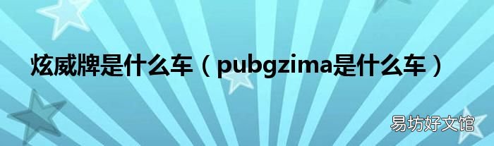 pubgzima是什么车 炫威牌是什么车