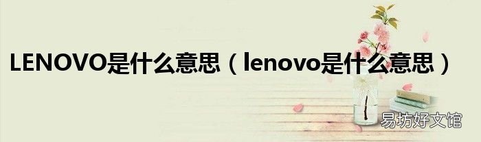 lenovo是什么意思 LENOVO是什么意思