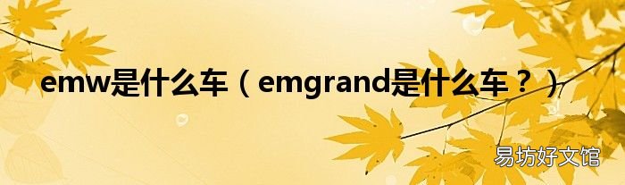 emgrand是什么车？ emw是什么车