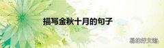 描写金秋十月的句子