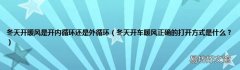 冬天开车暖风正确的打开方式是什么？ 冬天开暖风是开内循环还是外循环