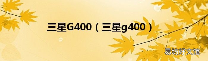 三星g400 三星G400