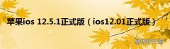 ios12.01正式版 苹果ios 12.5.1正式版