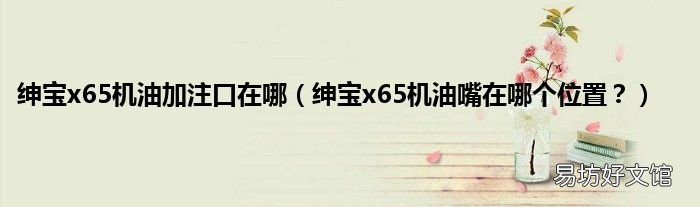 绅宝x65机油嘴在哪个位置? 绅宝x65机油加注口在哪