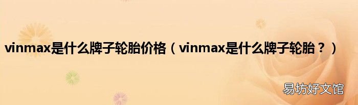 vinmax是什么牌子轮胎? vinmax是什么牌子轮胎价格