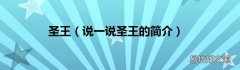 说一说圣王的简介 圣王