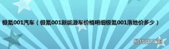 极氪001新能源车价格明细极氪001落地价多少 极氪001汽车