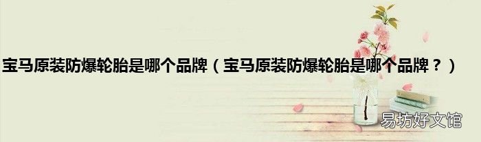 宝马原装防爆轮胎是哪个品牌? 宝马原装防爆轮胎是哪个品牌