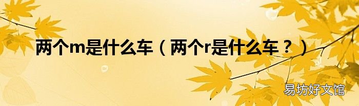两个r是什么车? 两个m是什么车