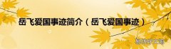 岳飞爱国事迹 岳飞爱国事迹简介