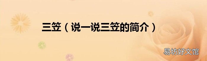 说一说三笠的简介 三笠