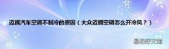 大众迈腾空调怎么开冷风？ 迈腾汽车空调不制冷的原因