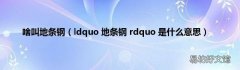 ldquo 地条钢 rdquo 是什么意思 啥叫地条钢