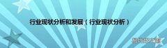 行业现状分析 行业现状分析和发展