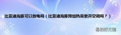 比亚迪海豚预加热需要开空调吗？ 比亚迪海豚可以放电吗
