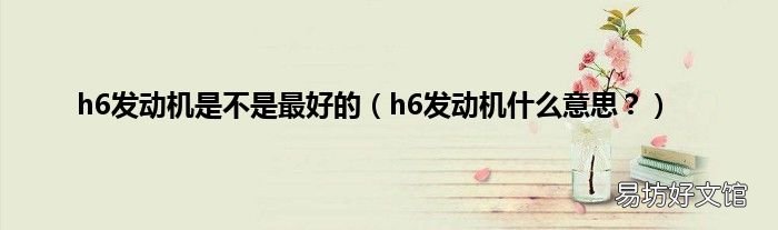 h6发动机什么意思? h6发动机是不是最好的